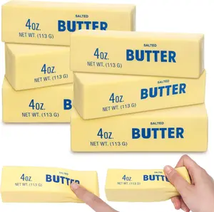 Butter Squeeze Soft Slow Rise Butter Sticks Squeeze Stress Relief Realistic Food Fidget Toys for Decompression Anxiety Relaxation (6 Pcs)