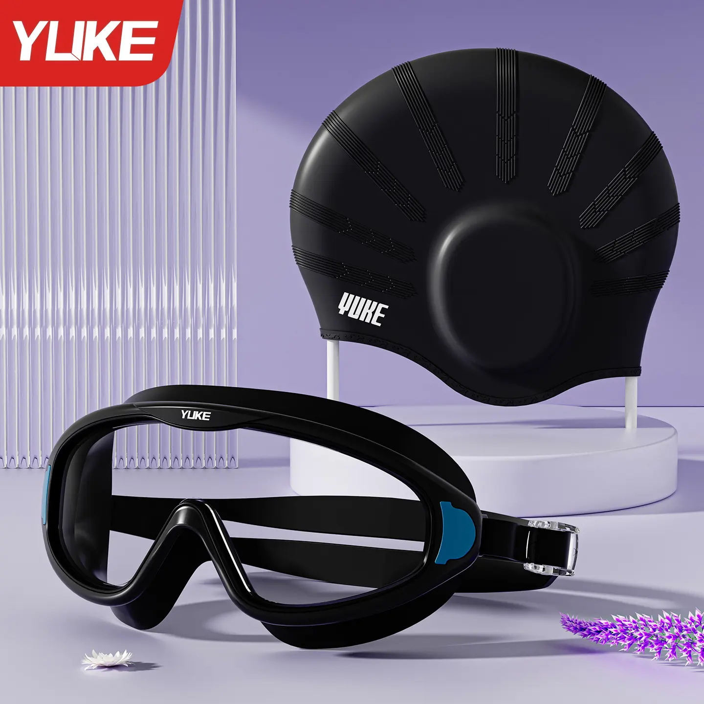 Dark Black [Swimming Goggles Set]