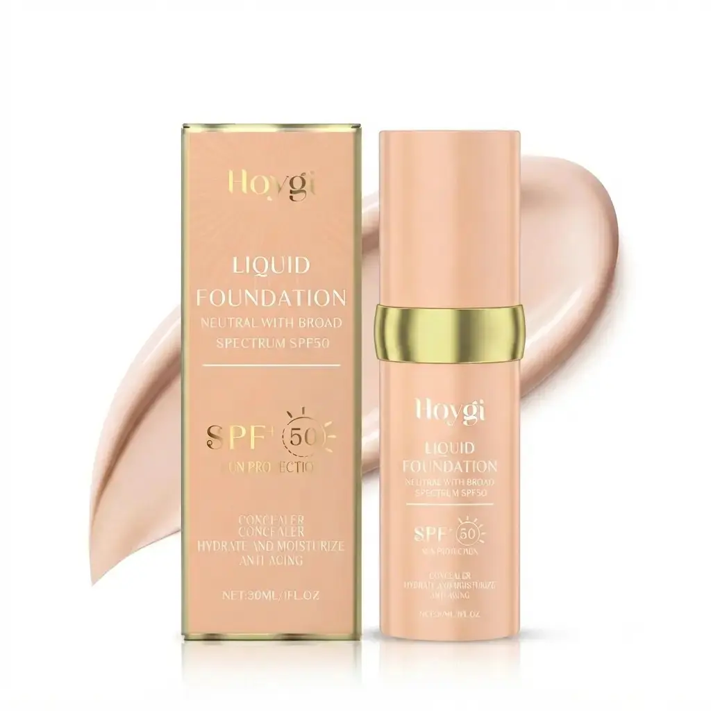 Foundation 4 in 1 - Color Changing Foundation, Medium Spectrum, Hypoallergenic Hydrating Liquid Concealer, Long-lasting & Waterproof Natural Finish - 1.0 fl oz