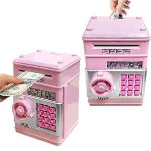 Kids Electronic Password Piggy Bank, Cartoon Atm Money Box, No Batteries Included, Boys Girls Saving Toy, Christmas Birthday Gift, Coin Piggy Bank