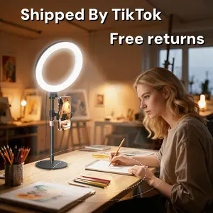 Desk Ring Light with Stand – 12" Desktop Ring Light with Phone Holder for Video Recording, Circle Light for Computer, Zoom Meeting, Video Conference Lighting, Video Calls, Podcast, Streaming – Spring, Memorial Day & Easter#TikTokShopMothersDay