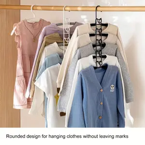 Space-saving 5-layer Metal Hanger, Non-slip Foam Padding, Multi-section Design, Efficient Wardrobe Organization - Ideal for Men's and Women's Coats and Shirts, Clothes Drying Rack