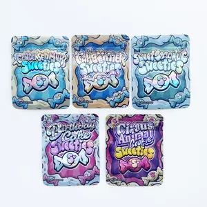 50/100pcs Candy Bags, Mylar Bags 3.5g Bags, Ziplock Bags, Cookie Bags, Gummy Bags, Odor Proof Bags, Reusable Zipper Bags, Storage Bags, For Christmas, Halloween, Valentine's Day, Event Party - 42