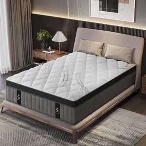Hybrid Spring Gel Memory Foam Mattress – Pressure Relief & Motion Isolation, Breathable Medium Firm Comfort 12/14 Inch Twin/Full/Queen/King Mattress