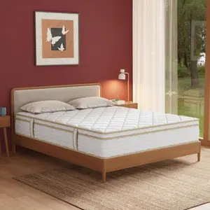 Bellemave 12-in Thick Hybrid Mattress - Memory Foam, Soft Elastic Breathable 9-12 inch Mattress Pad for Adults, Cooling Sleep Bedding for Bedroom Use