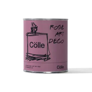 Rose Art Deco Candle – Luxury Hand-Poured Scented Candle with Earthy Agarwood, Olibanum & Citrus, 14 oz Coconut Decor