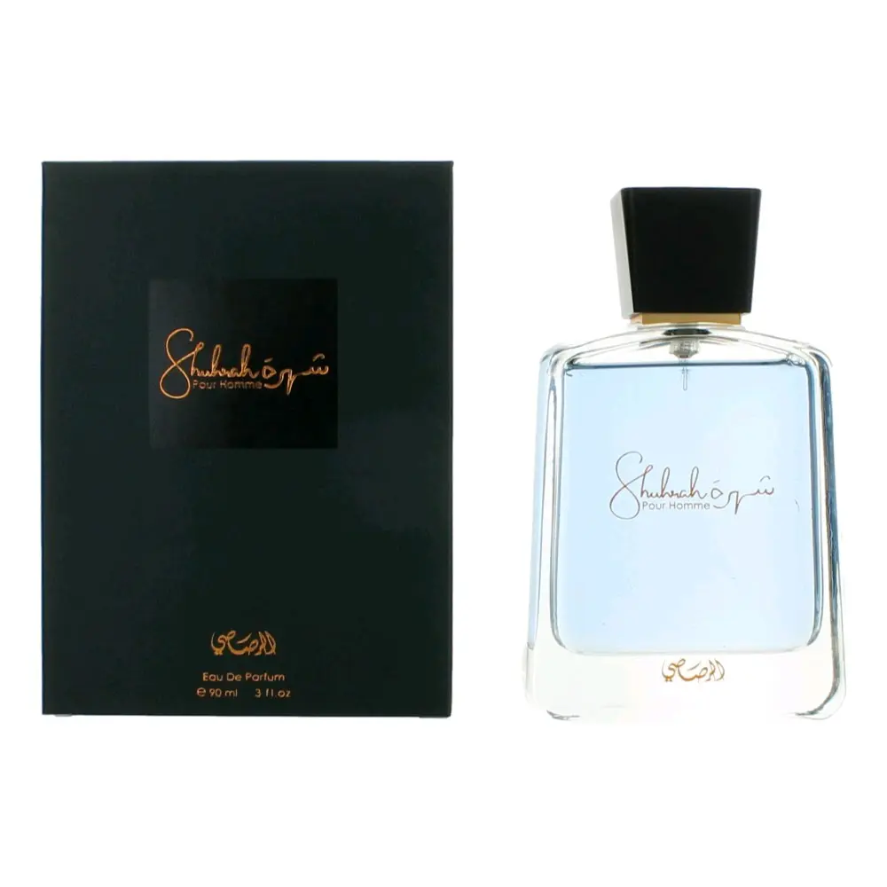 Shuhrah by Rasasi Men's Signature Scent EDP Spray - 3 oz Active Spray Men's Fragrance, Aromatic Scent Men's Fragrance, Uplifting and Charismatic Wood Notes