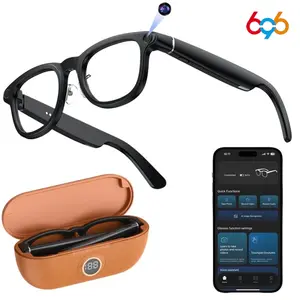 8MP HD Camera Smart Glasses with AI Voice Assistant, Real-Time 100+ Language Translation, Speech-to-Text Recording, Dual-Mic Noise Cancellation, 220mAh Glasses + 3600mAh Power Bank Case, LED Battery Display, Bluetooth 5.3, Photochromic Lens Options