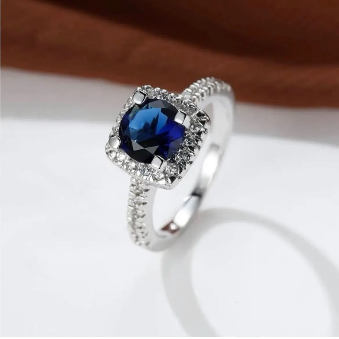 Blue Rhinestone Decor Ring Blue Rhinestone Decor Ring