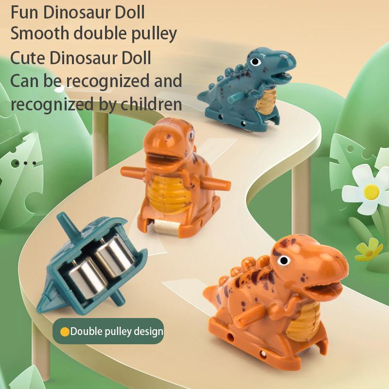 Dinosaur Stairs Climbing Toy  Electric Track, 6 Cars, Fun Gift for Kids & Boyfriend