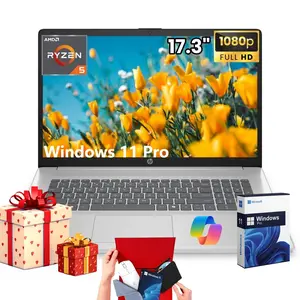 HP 17-inch Laptop for Business and Student -  Windows 11 Pro, Wi-Fi 6, up to 32GB RAM, 512GB SSD, AMD Ryzen 5 7430U, Fast Charge, 17.3” FHD Anti-Glare Display,Bundle Accessory