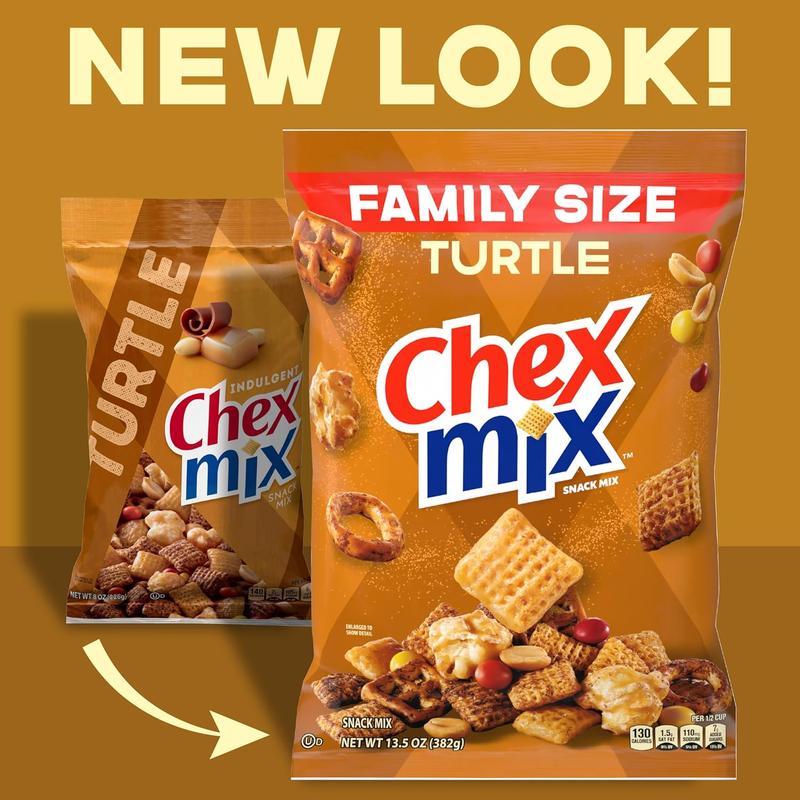Turtle Snack Mix, Indulgent Snacks, Family Size, 13.5 oz
