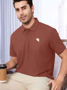 Men's Regular Fit Geometric Print Polo Shirt, Trendy Casual Short Sleeve Half Zip Top for Summer, Fashion Men's Clothes for Daily Wear, Tropical, Menswear