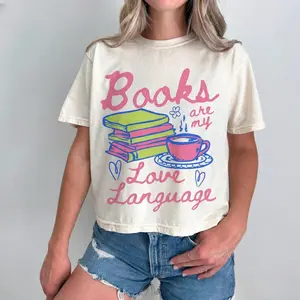 Comfort Colors® Valentines Day Shirt, Books are My Love Language Shirt, Book Lover Gift, Romance Reader, Bookworm TShirt, Bookish Shirt