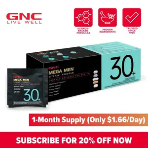 GNC 3-Pack Bundle: Mega Men's 30+ Vitapak, 90 day supply, Stress & Bone Support, 30 Count, Healthcare, overall Wellness, Dietary Supplement