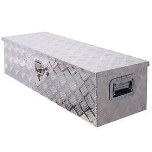 39inch Aluminum tool box,heavy duty truck,outdoor trailer pickup storage tool box,RV storage organizer,underbody box w/lock keys,silver