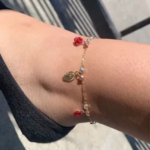 Rosa de Guadalupe anklet