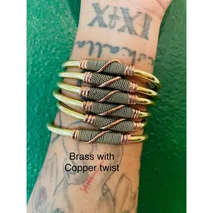 Yaoundé with a copper twist Brass  Bracelet