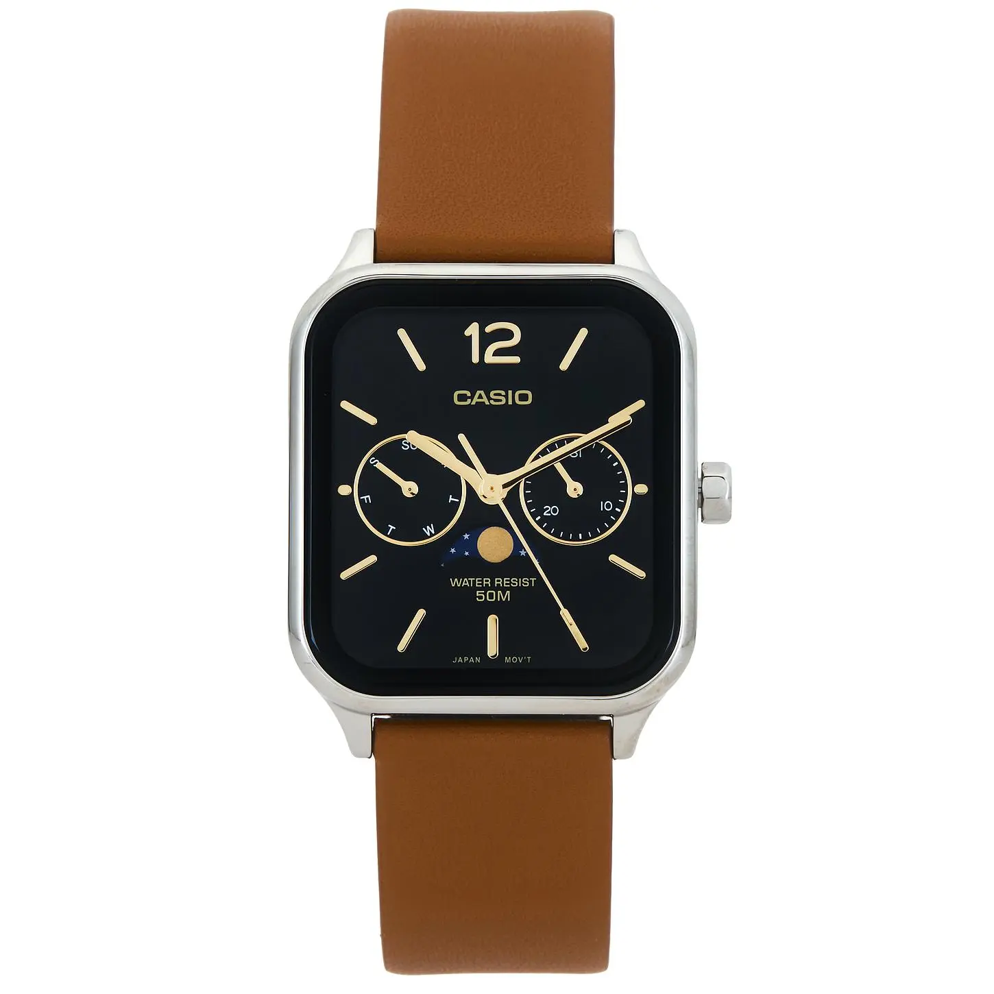 Casio Moon Phase Watch in Brown & Black Casio Moon Phase Watch in Brown & Black