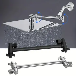 Adjustable Shower Head Extension Arm, Height & Angle Adjustable Shower Arm Extender, Fixing and Holding Shower Head Holder