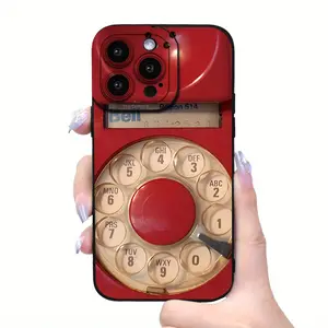 A phone case designed with a telephone pattern, TPU material, anti-slip and anti-drop, suitable for iPhone 17 AIR 17/16/15/14/13/12/11 PRO PROMAX X XS E PLUS, MS1159