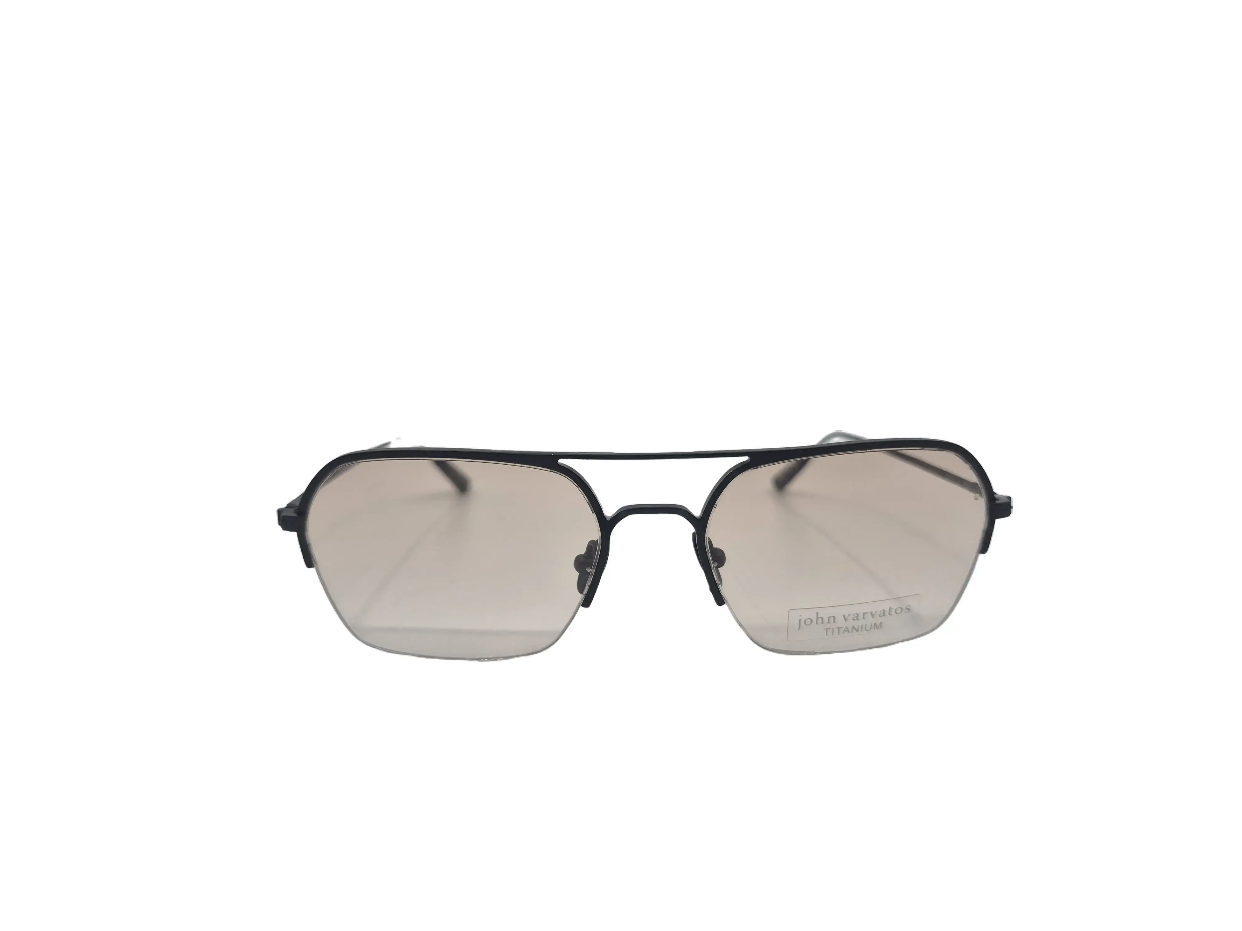 John Varvatos V173 53mm Black Titanium/Brown Gradient Half Rim, New Sunglasses