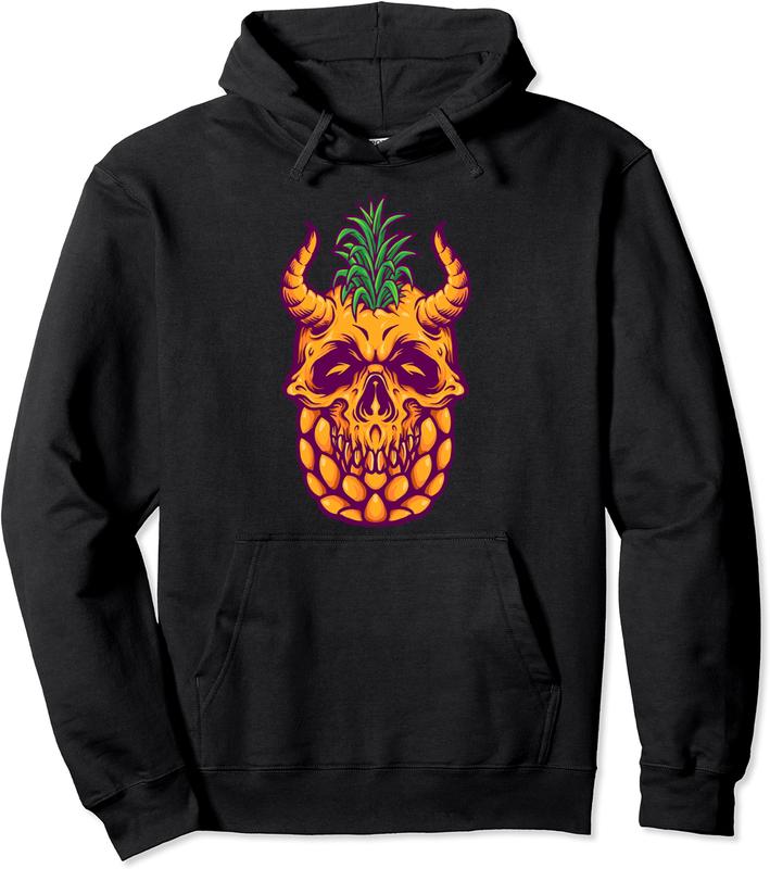 Hawaiian Skull Pineapple Aloha Beach Hawaii Summer Pullover Hoodie - Farhadheid Shop 21B0BRFVM5RC