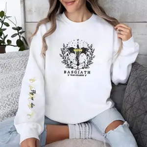 Fourth Wing Embroidered Sweatshirt, fourth wing merch, Dragon Rider Fourth Wing Embroidered Sweatshirt, fourth wing merch, Dragon Rider