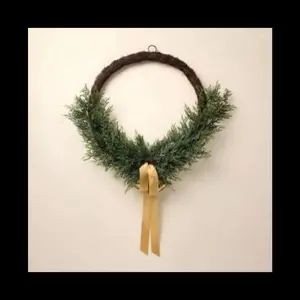 26” christmas cedar wreath with ribbon & bells - Hearth & Hand with magnolia