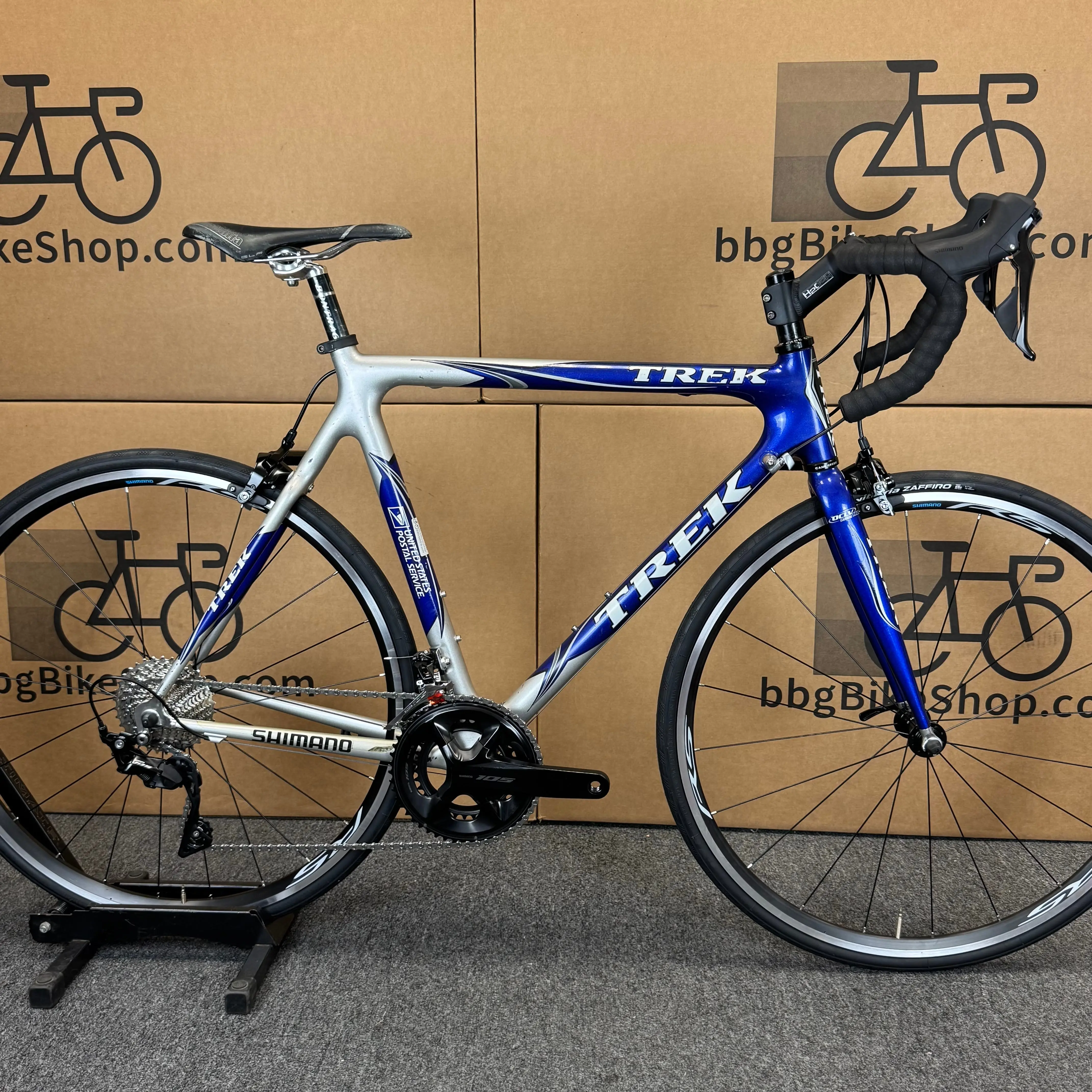 Used Trek 5200 USPS, 11-speed Shimano 105, Carbon Fiber Road Bike-2003, 58cm