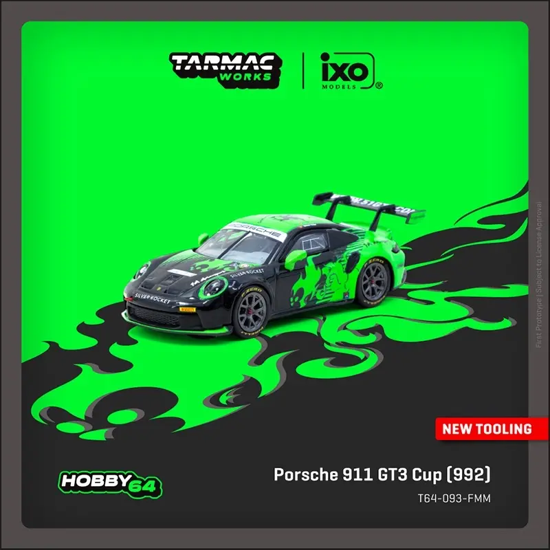 Tarmac Works 1:64 Porsche 911 GT3 Cup (992) Fire Monkey Motorsport