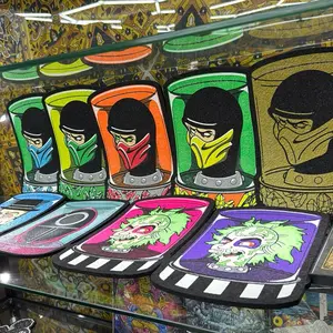 Limited edition mood mats made by the artist, dark mountain cult