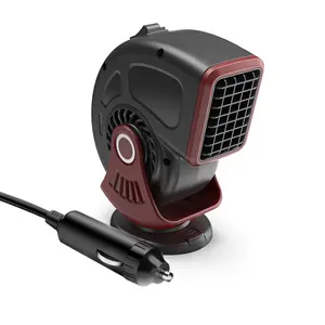 Portable Car Heater 12v 150w Auto Fan Windshield Defroster Portable Heater Plug in Cigarette Lighter 2 in 1 Fast Heating or Cooling with 360 Degree Suction(Black)