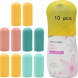 1 Set of 10 Pcs Silicone Bottle Covers Travel Essentials Organized for Women Men, Beach Vacation Essentials, Travel Size Toiletries Accessories, Cruise Ship Essentials