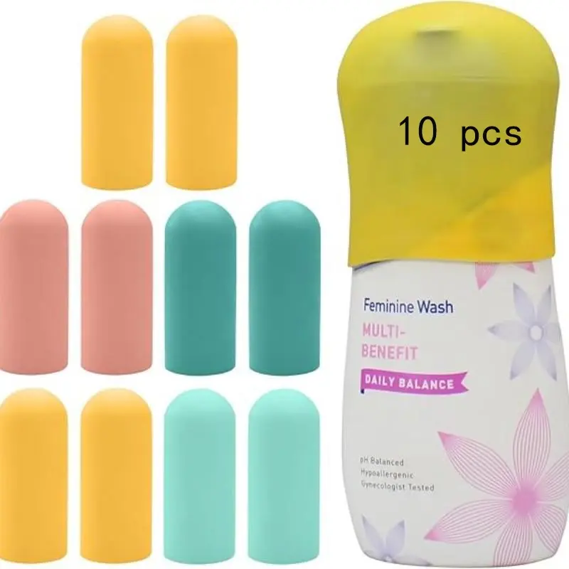 1 Set of 10 Pcs Silicone Bottle Covers Travel Essentials, Traveling Essentials, Travel Size Toiletries Accessories, Travel Storage Containers & Supplies