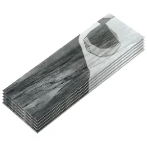 INNO STICKERS 30-Sheet Subway Peel and Stick Backsplash, Glossy Pietra Grey Acrylic Waterproof Self Adhesive Wall Tiles, Stick on Tiles for Kitchen Bathroom Shower Fireplace, Covers 10 Sq. Ft.