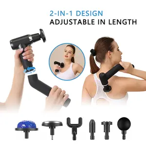 Deep Tissue Massage Gun with LED Display, Length Adjustable Massage Hammer, 20 Speeds, Portable Electric Muscle Massage Device Back massager Quiet, Gift for woman & Men