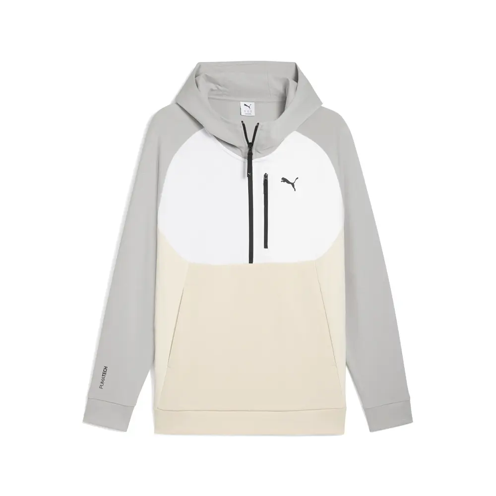 PUMA Mens Pumatech Half Zip Hoodie Athletic Outerwear Casual - Grey