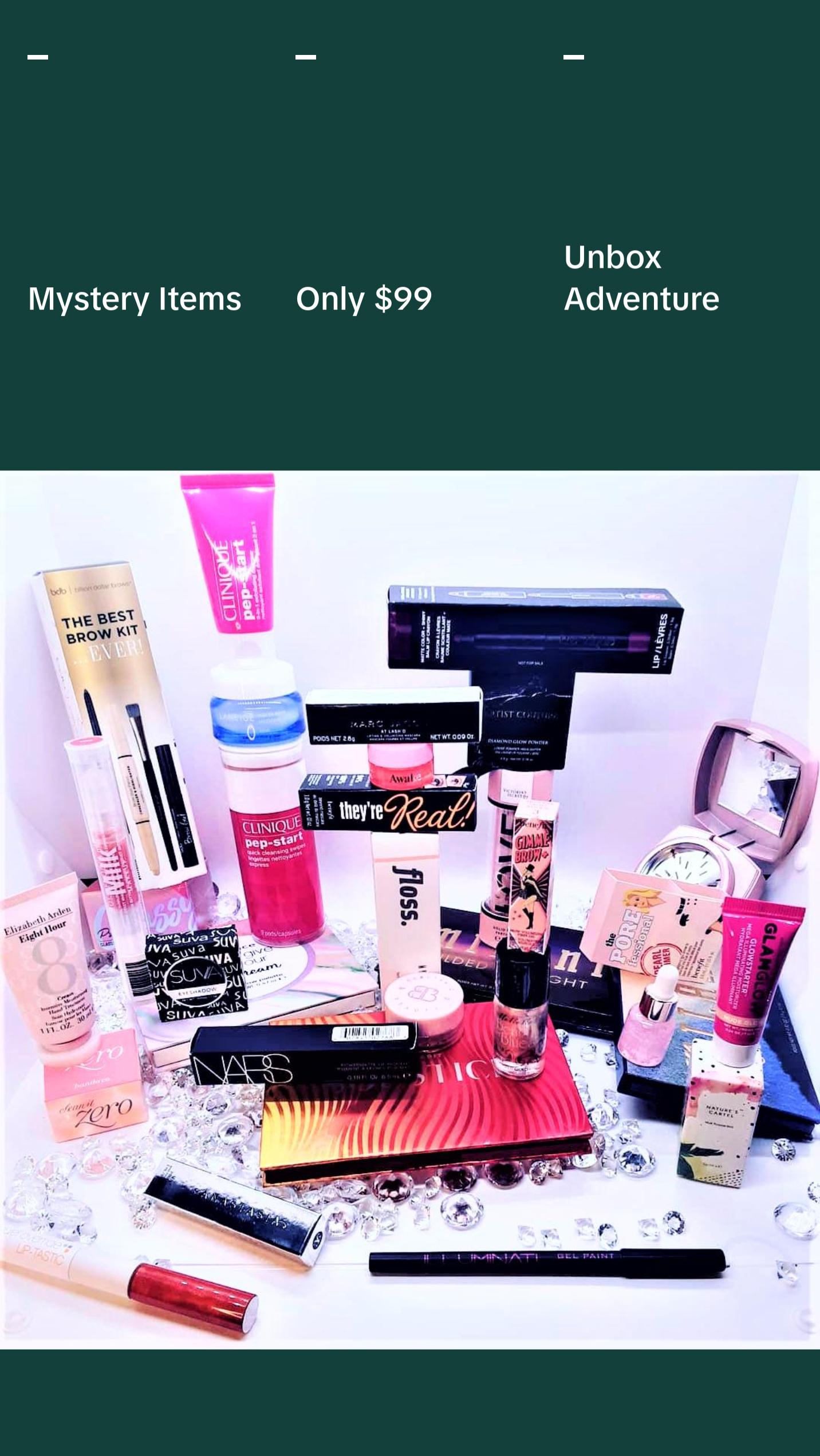 $99 Hot Girl Summer Mystery Box,The Thrill Of Designer Beauty, Luxury Skincare, Fine Jewelry, Home Decor & More Makeup Cosmetic