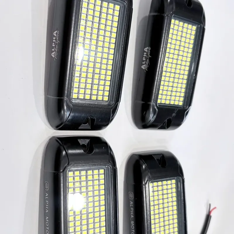 Alpha Motorsports 108-LED 4 Piece Pure White Rock Lights for Off-Road Vehicles, 4x4s, and Trucks