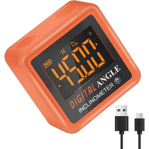 Mini Digital Angle Finder Gauge -  Torpedo Level Tool with LCD Display Precision Protractor for Table , Miter,Pipes, Inclinometer Pocket  Working Measuring