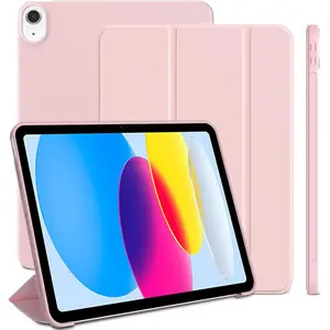 10th Generation Cover for iPad, Auto Wake&Sleep 10 Case, Slim Trifold Stand Cover for iPad 10th Generation, Lightweight  Cover Case for iPad 10.9, Pink