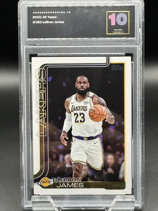 2025 Topps #150 Lebron James Lakers Basketball Card Graded Gem Mint 10
