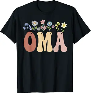 Oma Gifts Women Wildflower Floral Design Oma T-Shirt - Williamze Shop 72B0CW37PRP8