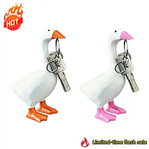 7-Inch Magnetic Desk Goose Key Holder - Cute Resin Statue Office Sculpture Funny Figurine Home Decoration Mini Magnetic Keychain