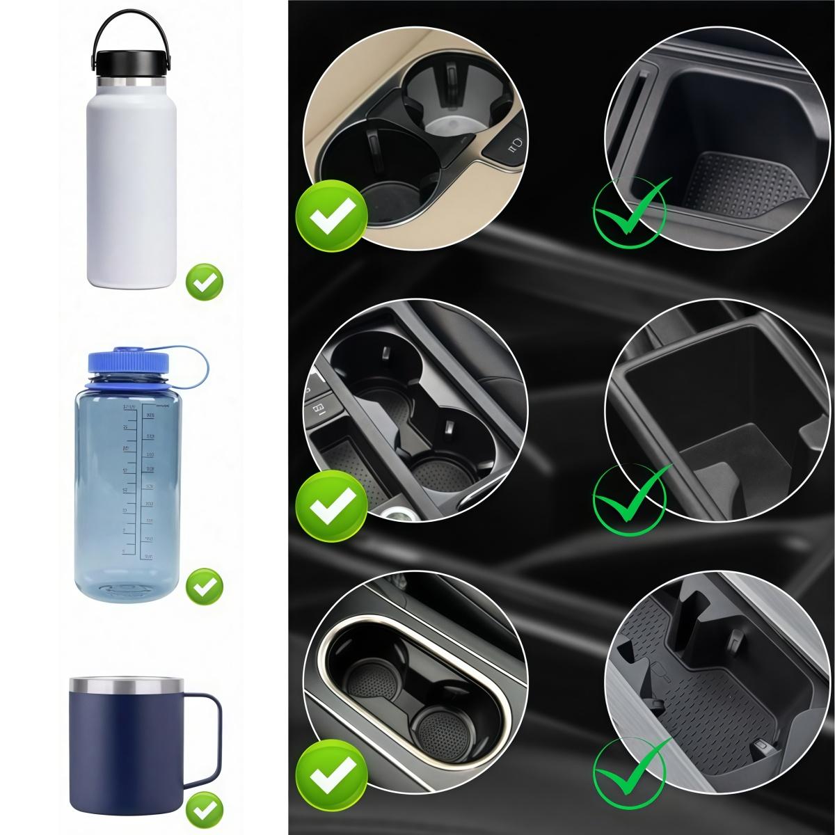 2026 Upgraded 2 in 1 Car Cup Holder Expander with Phone Mount, Adjustable Base & 360° Rotation, Universal Cup Holder Cell Phone Holder for Car, Compatible with iPhone Samsung All Smartphones, Stable Drink Bottle Holder for Most Vehicles