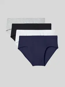 SilkCut Men’s Briefs 4 Pack Ultra Light Micro Modal Air Breathable Soft Stretch Support Pouch