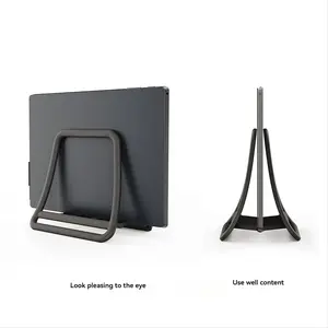 Adjustable Vertical Laptop Stand - Notebook & Tablet Holder Vertical Storage Rack Black for Christmas New Year Home Use