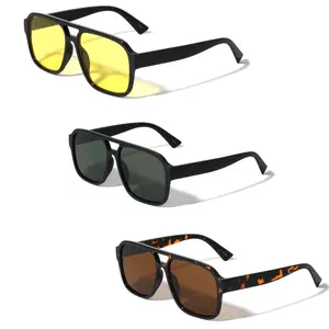 Vintage Simple Tinted Lens Sunglasses (3 Pairs), Summer Outdoor Sports Sunglasses, Fashion Sunglasses for Men and Women, Travel Accessories