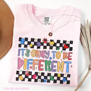 Comfort Colors Retro Autism Shirt, Coquette Rainbow Puzzle Awareness Tee, Neurodiversity Positive T-shirt, Autism Awareness Shirt